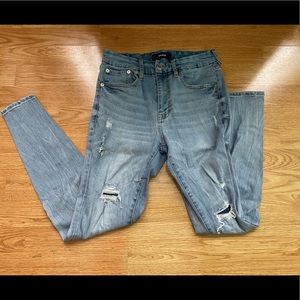 High Rise Curvy Medium Colored Jeans